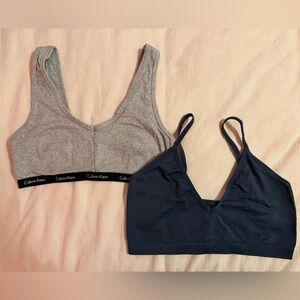 Calvin Klein Women's Gray and Navy Colsie Bralettes